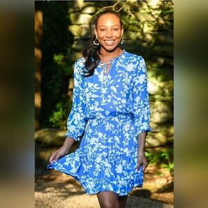 NEW WALKER & WADE ibiza dress Cornflower Blue XS